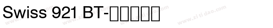 Swiss 921 BT字体转换